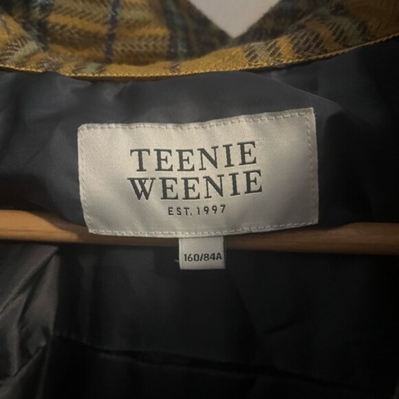 Teenie Weenie lumberjack “that bear” plaid yellow colourway fall coat ladies S - Picture 8 of 10